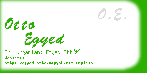 otto egyed business card